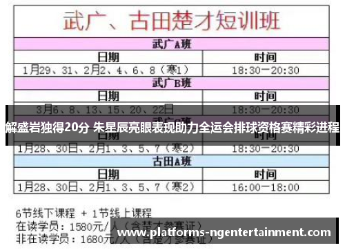 解盛岩独得20分 朱星辰亮眼表现助力全运会排球资格赛精彩进程 解盛岩独得20分 朱星辰亮眼表现助力全运会排球资格赛精彩进程